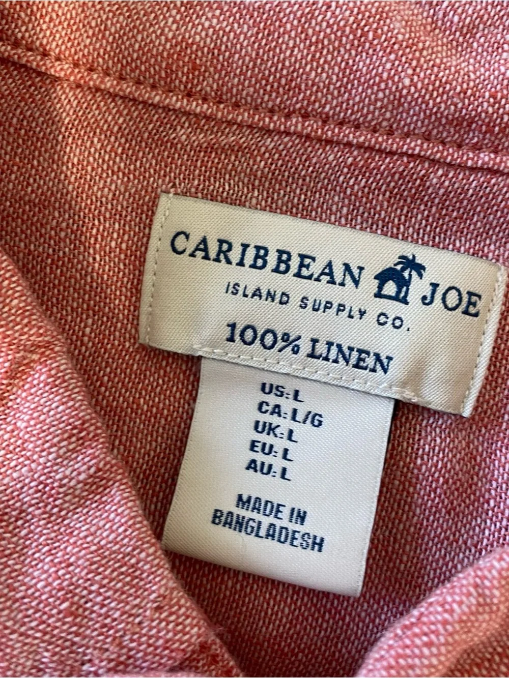 CARIBBEAN JOE 100% Linen Shirt - Picture 4 of 4